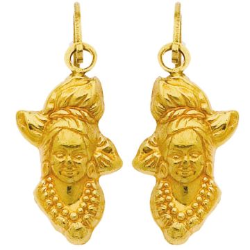 Boucles D'Oreilles Brisures Tete Antillaise