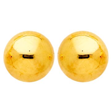 Boucles D'Oreilles 1/2 Boule 13 Mm Batee