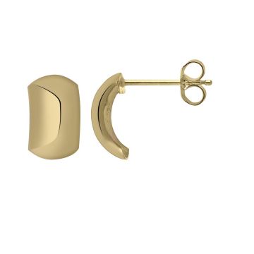 Boucles D'oreilles Demi-Créoles Lisse Largeur 6mm