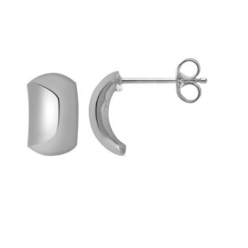 Boucles D'oreilles Demi-Créoles Lisse Largeur 6mm