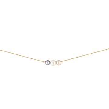 Collier or 750 millièmes perle de culture