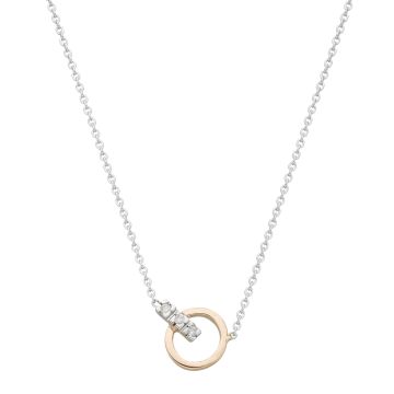 Collier Bic Cercle Rose Barrette Dts