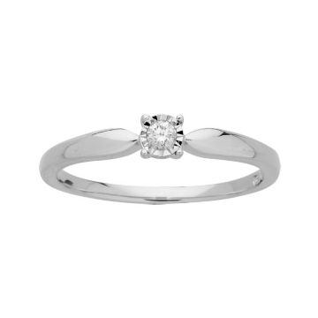 Bague Pastille Dt 0.08Ct Og
