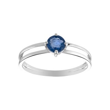 Bague Saphir 5Mm 0.70Ct Og