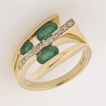 Bague Em Ovale 6*4 Diamants
