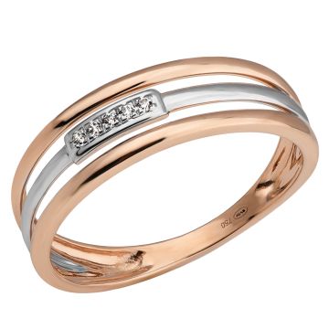 Bague Diamants Bicolore