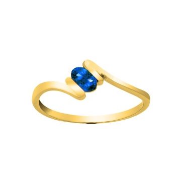 Bague Saphir Ovale 5X3 0,35Ct
