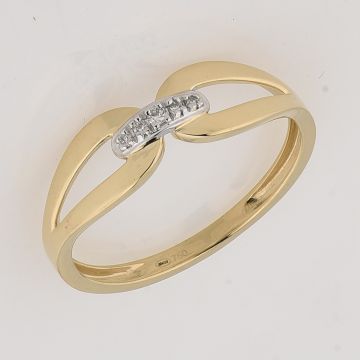 Bague Diamants Bicolore
