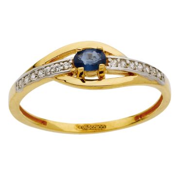 Bague Bic Saphir Ovale 4X3 - 14 Dts