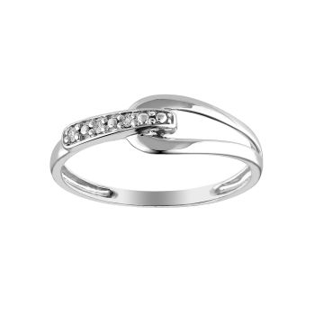Bague Boucle Diamant 0.03Cts Og