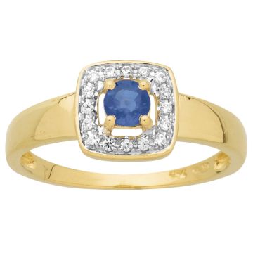 Bague Bic Carree Saphir Dt 0.08Ct