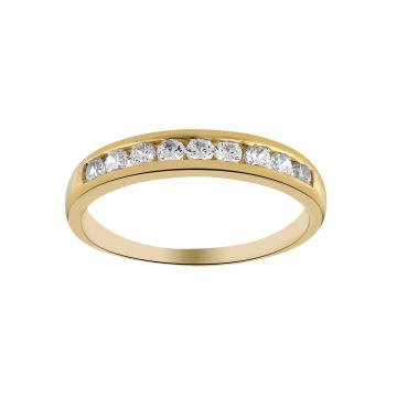 Bague Demi Tour Oz Serti Rail