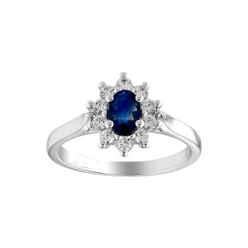 Bague Marquise Saphir 6X4 Dts 0.32C