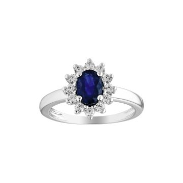 Bague Marquise Saphir 7X5 Dts 0.38C