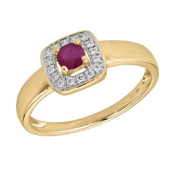 Bague Bic Rubis 3.90M Diamants