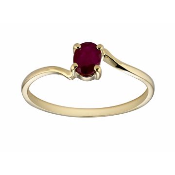 Bague Rubis 5X4Mm