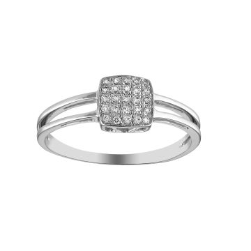 Bague Carre Pavage Oz Og