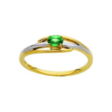 Bague Bic Emeraude Ovale 4X3