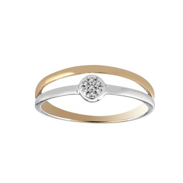 Bague Bic Cercle Diamants 0.035Ct