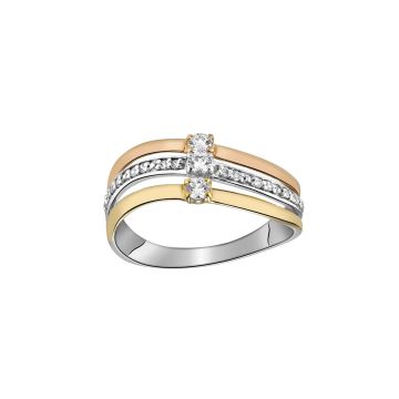 Bague Tricolore Dts 0.23cts