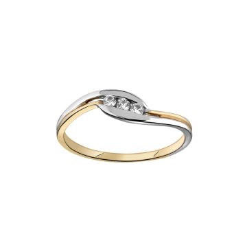 Bague Bicolore Trilogy Dts 0.095cts