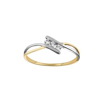 Bague Bicolore Trilogy Dts 0.095cts