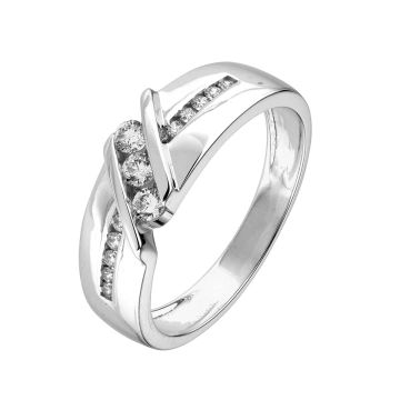 Bague Trilogy Dts 0.24 Cts Or Gris