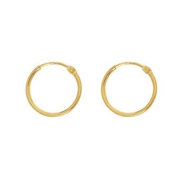 Créoles Fil Rond 1mm Ext.12mm
