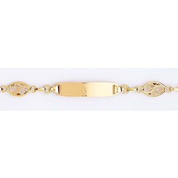 Bracelet Identite Or 16 Cm
