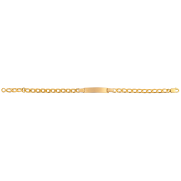 Gourmette Identité Bébé Or Gris 13.5cm