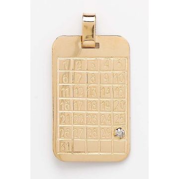 Medaille Or Calendrier Diamant