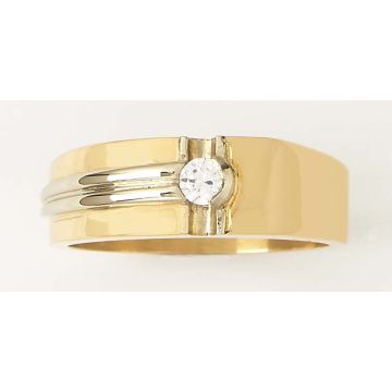 Bague Homme Or Diamant 15/100