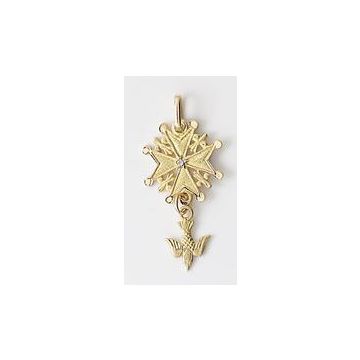 Croix Huguenotte Or Diamant