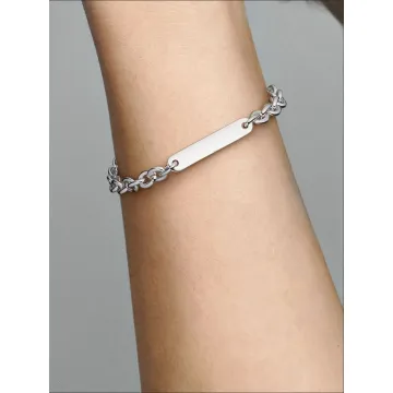 Bracelet à Maillons Barre Gravable