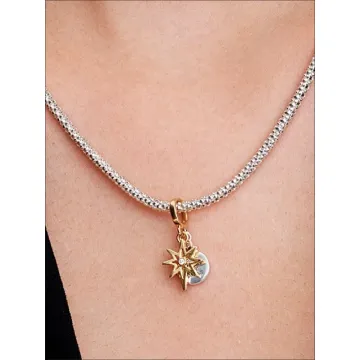 Charm Pendant Étoile Polaire Gravable Diamant de Synthèse