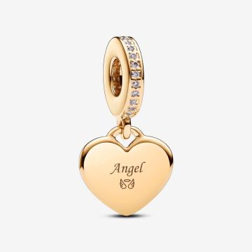 Charm Pendant Plaque Cœur Gravable