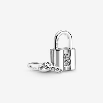 Charm Pendant Cadenas et Clé Gravable