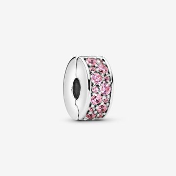 Charm Clip Pavé Rose