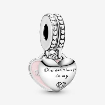 Charm pendentif avec cœurs mère et fille