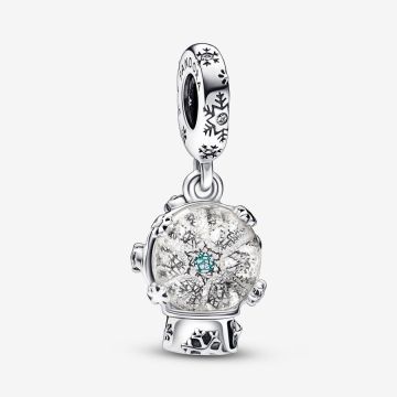 Charm Pendant Boule à Neige Flocon de Neige