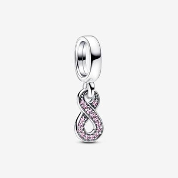 Charm Pendant Symbole de l'Infini Scintillant