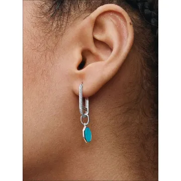 Mini Charm Médaillon Gravable Turquoise