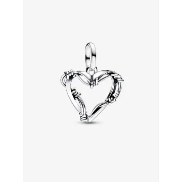 Charm Médaillon Cœur Fil de Fer