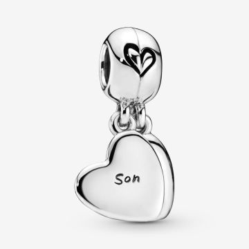 Charm Pendant Cœur Séparable Mère & Fils