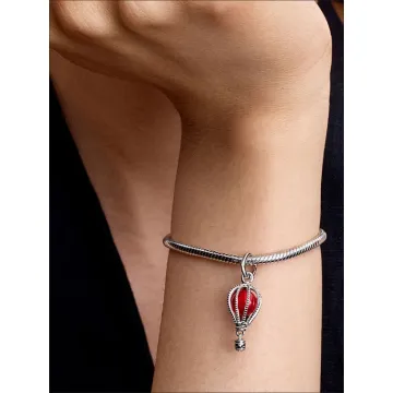 Charm Pendant en Verre de Murano Montgolfière