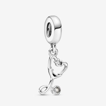 Charm Pendant Cœur Stéthoscope