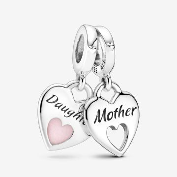 Charm Pendant Cœur Séparable Double