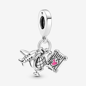 Charm Pendant Avion, Globe & Valise