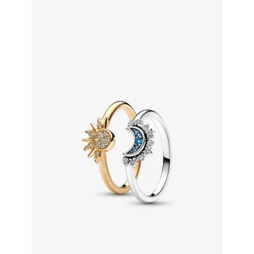 Moon and Sun Ring Set