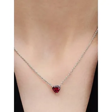 Collier Pendant Halo Cœur Scintillant Pandora